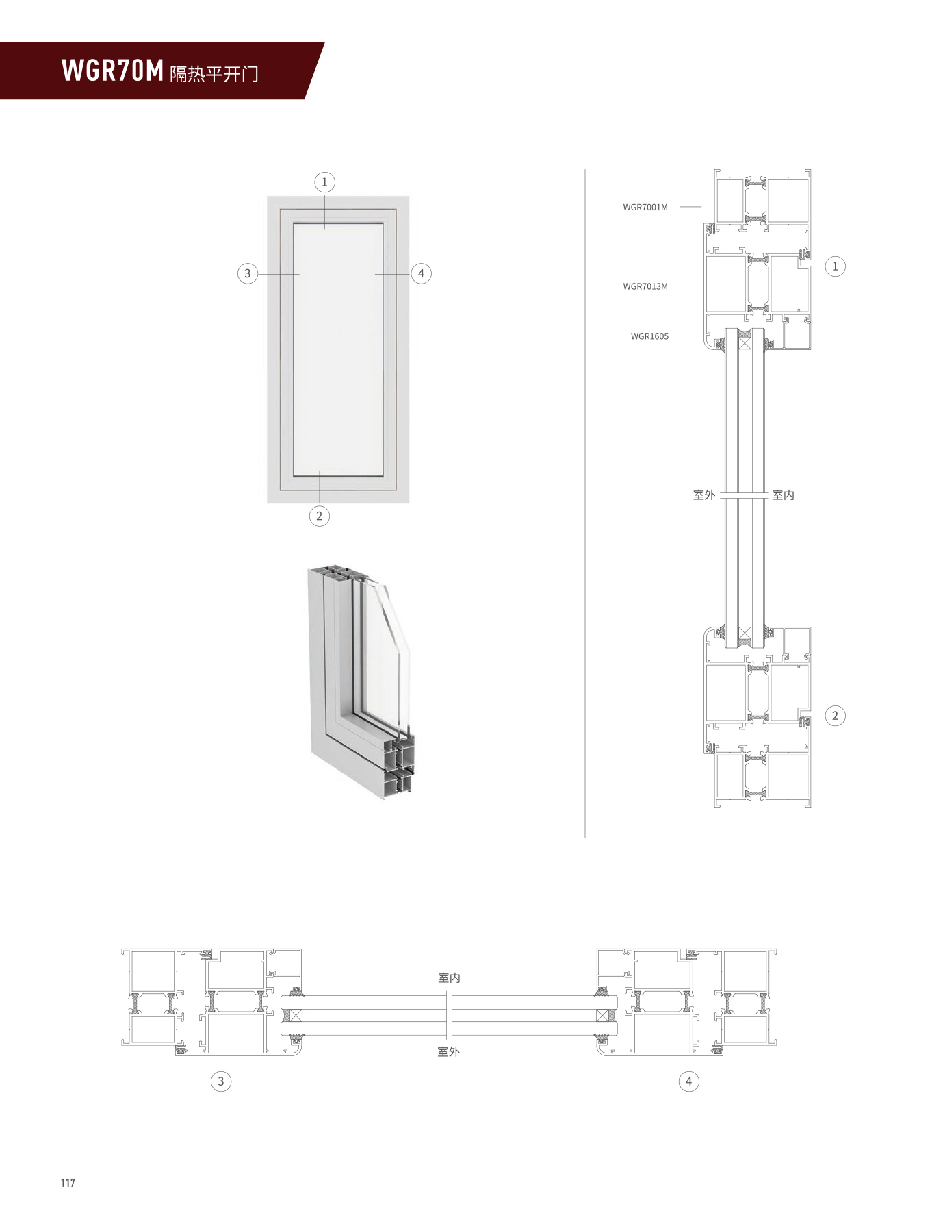 WGR70M隔热平开门